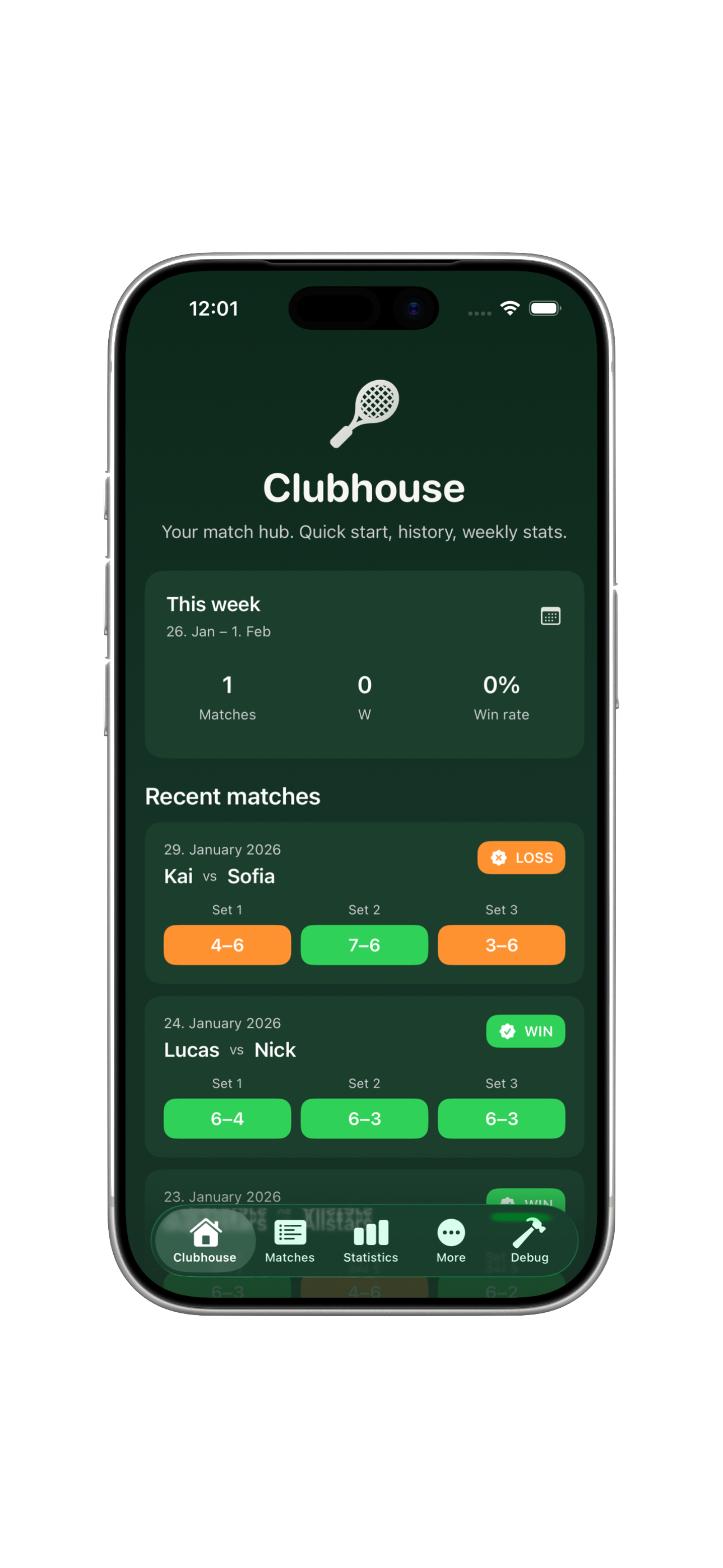 PadelTrack App Screenshot